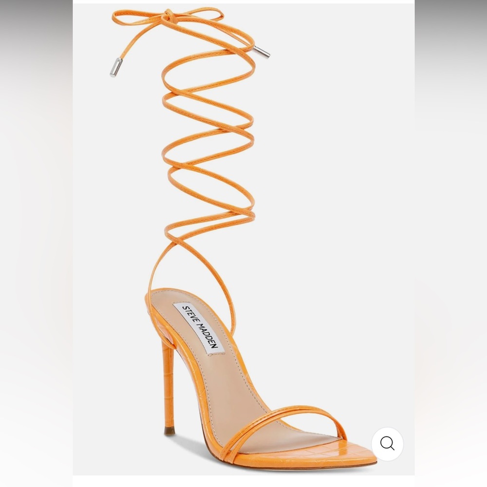 Steve Madden Lace Up orange heels - 7.5